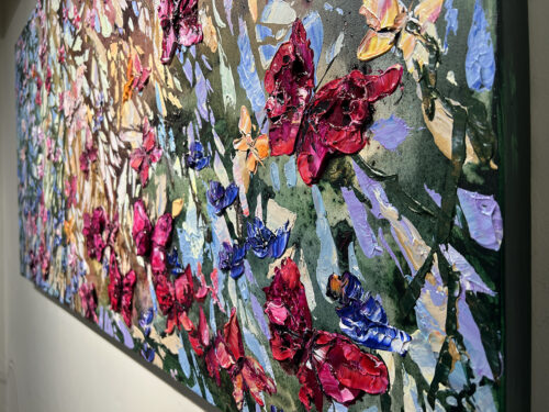 Maya Eventov Butterflies in Vivid Flight 30x60 Detail View 4