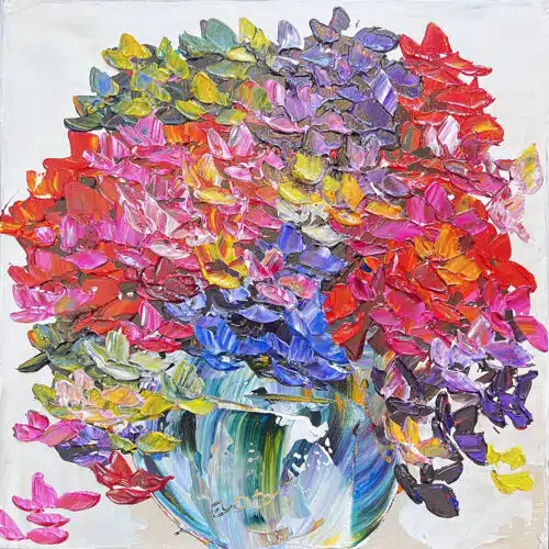 Maya Eventov Floral Hydrangea Joyful Flourish 16x16
