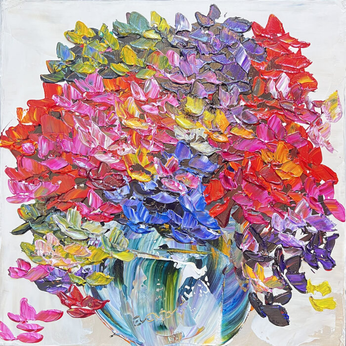 Maya Eventov Floral Hydrangea Joyful Flourish 16x16
