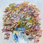Maya Eventov Floral Hydrangea Quiet Reflection 16x16