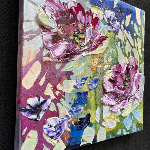 Maya Eventov Floral Spectrum Abstract 16x16 Side View 1