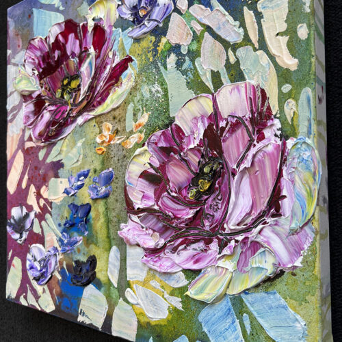 Maya Eventov Floral Spectrum Abstract 16x16 Side View 2