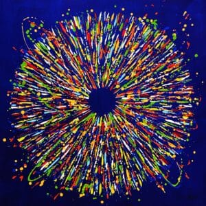 Yellow artwork by Aro