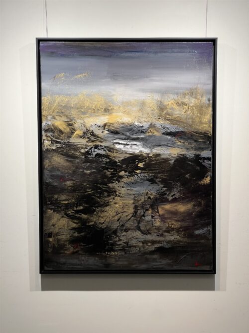 Dragon Breathing Life by Patricia Gagic hanging in the gallery at Creations Art Gallery, Ancaster