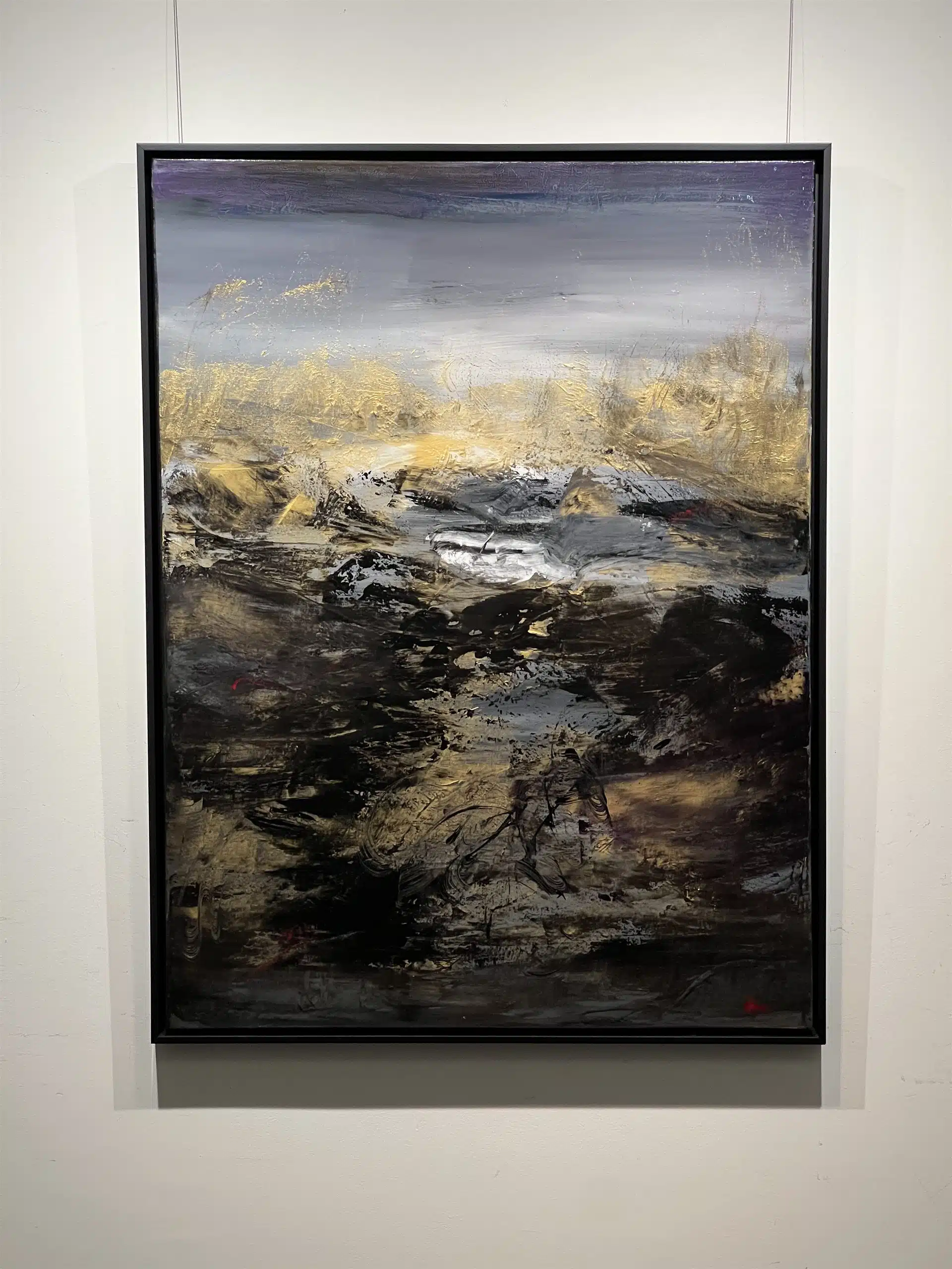 Dragon Breathing Life by Patricia Gagic hanging in the gallery at Creations Art Gallery, Ancaster