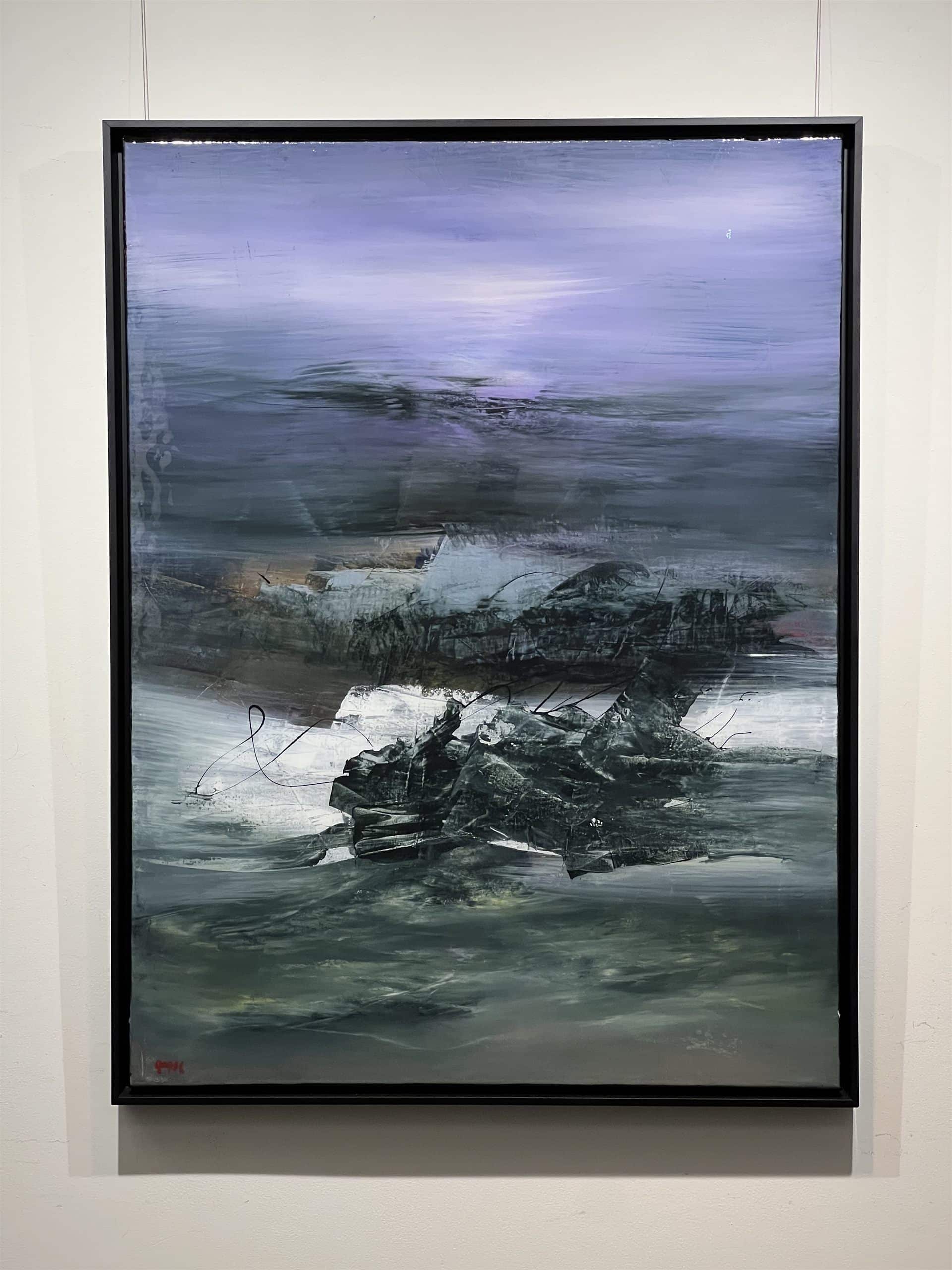 Sincerely 1 by Patricia Gagic hanging in the gallery at Creations Art Gallery, Ancaster
