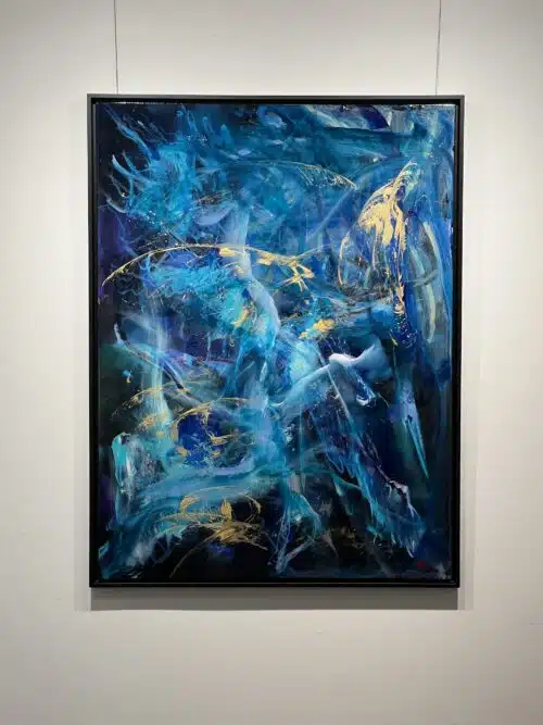Sincerely 12 by Patricia Gagic hanging in the gallery at Creations Art Gallery, Ancaster