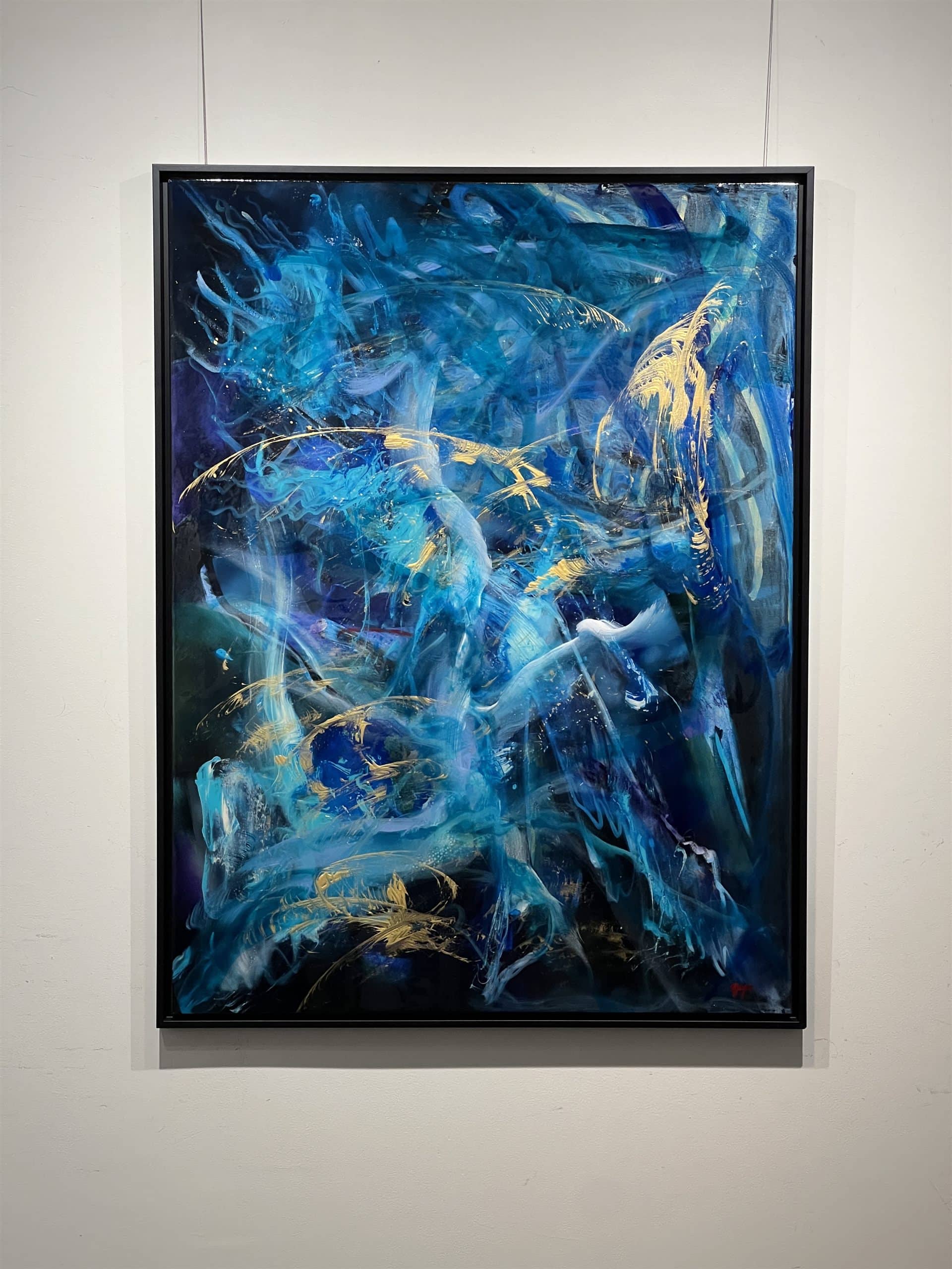 Sincerely 12 by Patricia Gagic hanging in the gallery at Creations Art Gallery, Ancaster