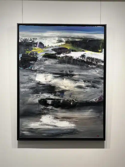 The Observers by Patricia Gagic hanging in the gallery at Creations Art Gallery, Ancaster