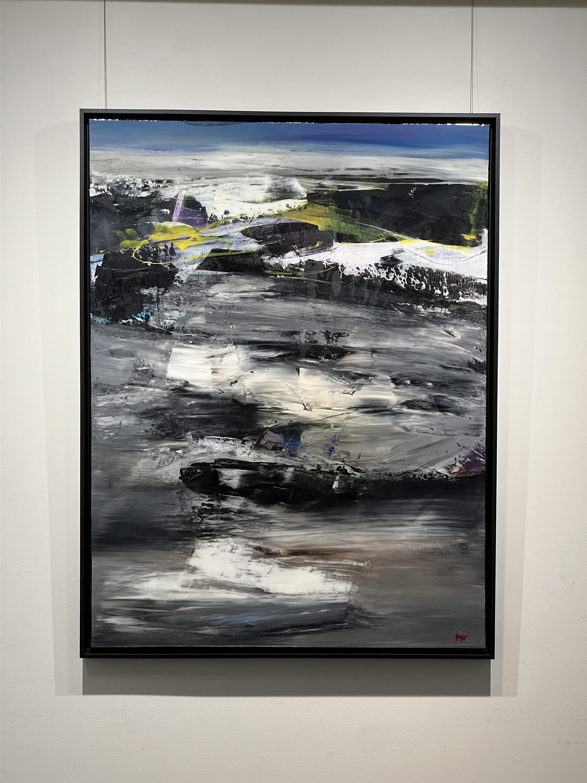 The Observers by Patricia Gagic hanging in the gallery at Creations Art Gallery, Ancaster